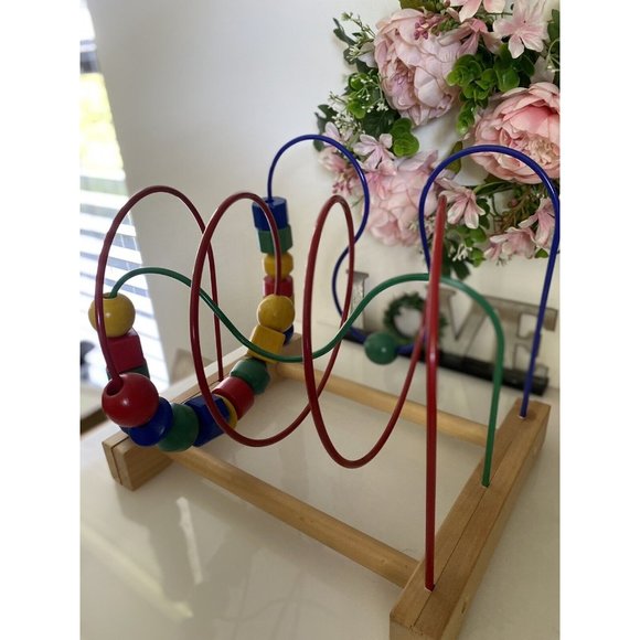 Vintage Ikea 1999 Wooden Maze Roller Coaster Activity Learning Toy Excellent - Picture 12 of 16